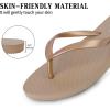 imageshevalues Slim Flip Flops for Women Beach Rubber Shower Shoes Basic Thong SandalsTan