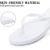 imageshevalues Slim Flip Flops for Women Beach Rubber Shower Shoes Basic Thong SandalsWhite