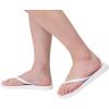 imageshevalues Slim Flip Flops for Women Beach Rubber Shower Shoes Basic Thong SandalsWhite