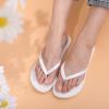 imageshevalues Slim Flip Flops for Women Beach Rubber Shower Shoes Basic Thong SandalsWhite