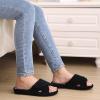 imageshevalues Summer Arch Support Slippers for Women Adjustable Terry Cloth Fuzzy Indoor Slippers Open Toe House ShoesBlack
