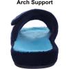 imageshevalues Summer Arch Support Slippers for Women Adjustable Terry Cloth Fuzzy Indoor Slippers Open Toe House ShoesBlue