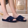 imageshevalues Summer Arch Support Slippers for Women Adjustable Terry Cloth Fuzzy Indoor Slippers Open Toe House ShoesBlue