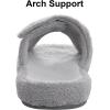 imageshevalues Summer Arch Support Slippers for Women Adjustable Terry Cloth Fuzzy Indoor Slippers Open Toe House ShoesGrey