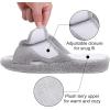 imageshevalues Summer Arch Support Slippers for Women Adjustable Terry Cloth Fuzzy Indoor Slippers Open Toe House ShoesGrey
