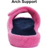 imageshevalues Summer Arch Support Slippers for Women Adjustable Terry Cloth Fuzzy Indoor Slippers Open Toe House ShoesHot Pink