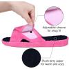 imageshevalues Summer Arch Support Slippers for Women Adjustable Terry Cloth Fuzzy Indoor Slippers Open Toe House ShoesHot Pink
