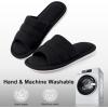 imageshevalues Summer House Slippers for Women Men Breathable Waffle Indoor Slippers Slipon Open Toe Home ShoesBlack