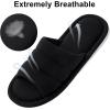 imageshevalues Summer House Slippers for Women Men Breathable Waffle Indoor Slippers Slipon Open Toe Home ShoesBlack