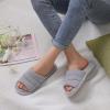 imageshevalues Summer House Slippers for Women Men Breathable Waffle Indoor Slippers Slipon Open Toe Home ShoesGrey