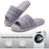 imageshevalues Summer House Slippers for Women Men Breathable Waffle Indoor Slippers Slipon Open Toe Home ShoesGrey