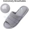 imageshevalues Summer House Slippers for Women Men Breathable Waffle Indoor Slippers Slipon Open Toe Home ShoesGrey