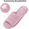 imageshevalues Summer House Slippers for Women Men Breathable Waffle Indoor Slippers Slipon Open Toe Home ShoesPink
