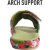 imageshevalues Summer House Slippers for Women with Arch Support Breathable Waffle Cotton Indoor Slippers Slip on Open Toe Home ShoesGreen
