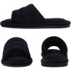 imageshevalues Terry Cloth Open Toe Slippers for Women Memory Foam Slip On House SlippersBlack