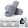 imageshevalues Terry Cloth Open Toe Slippers for Women Memory Foam Slip On House SlippersGrey