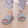 imageshevalues Terry Cloth Open Toe Slippers for Women Memory Foam Slip On House SlippersGrey
