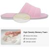 imageshevalues Terry Cloth Open Toe Slippers for Women Memory Foam Slip On House SlippersPink