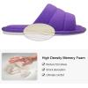 imageshevalues Terry Cloth Open Toe Slippers for Women Memory Foam Slip On House SlippersPurple