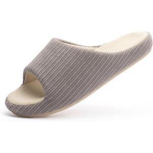 imageChantomoo Womens Slipper Memory Foam Slippers Comfy House Slippers Rubber Sole Bedroom Cozy Indoor Outdoor Home Slipper SlidesGrey