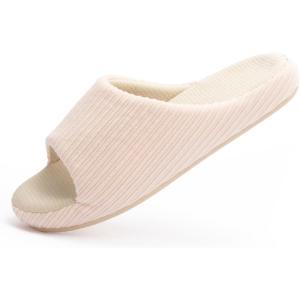 imageChantomoo Womens Slipper Memory Foam Slippers Comfy House Slippers Rubber Sole Bedroom Cozy Indoor Outdoor Home Slipper SlidesPink