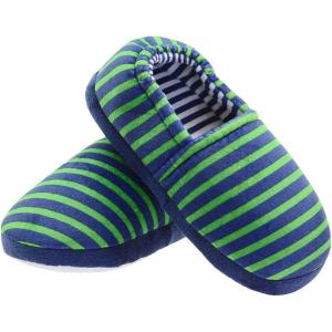 imageLA PLAGE Girls Soft House Slippers Fur Lining Memory Foam Rubber Sole Cute Bedroom Shoes with Beautiful Star