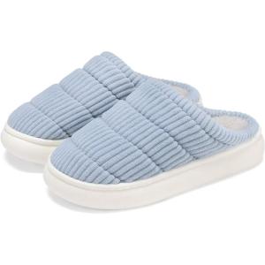 imageNineCiFun Womens House Shoes Warm Memory Foam Slippers for Women Indoor Soft Fleece Lined Womens SlippersBlue