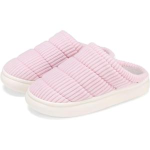 imageNineCiFun Womens House Shoes Warm Memory Foam Slippers for Women Indoor Soft Fleece Lined Womens SlippersPink