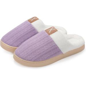 imageNineCiFun Womens House Slippers Memory Foam Bedroom Slippers Indoor Outdoor Slip On Home Shoes with Soft Terry LiningViolet