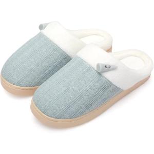 imageNineCiFun Womens Slippers Scuff Comfy Lightweight House Shoes Slip on Memory Foam Bedroom Slippers Indoor Outdoor Home Shoes with Soft Terry LiningBlue