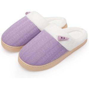 imageNineCiFun Womens Slippers Scuff Comfy Lightweight House Shoes Slip on Memory Foam Bedroom Slippers Indoor Outdoor Home Shoes with Soft Terry LiningPurple