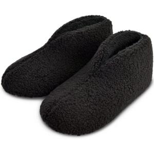 imageParlovable Womens Fur Bootie Slippers Fuzzy Warm Curly Faux Sherpa Slipper Winter Memory Foam with Faux Wool Fleece Lining Indoor Bedroom