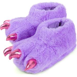 imageULTRAIDEAS Animal Paw Slippers for Women and Men Funny Claw Slippers for Adult and Kids Unisex Cute Costume House ShoesPurple Paw
