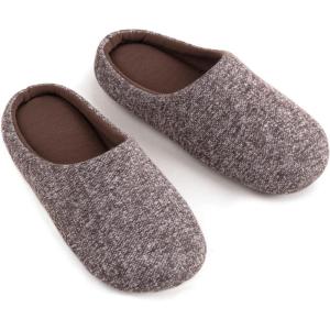 imageULTRAIDEAS Mens Comfy Memory Foam Slippers Indoor House Slippers for Men NonSlipCoffee