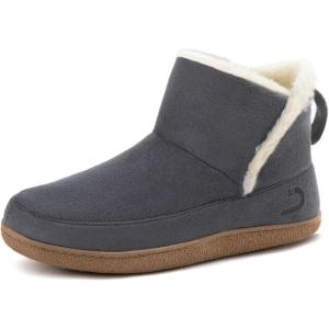imageULTRAIDEAS Womens Indoor Loafer House Slippers with Memory Foam Ladies Warm Closed Back House Shoes with NonSlip Outdoor Rubber Sole Space Grey Size 9