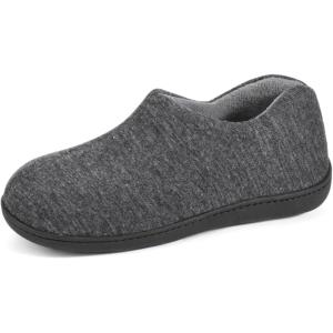 imageULTRAIDEAS Womens Indoor Loafer House Slippers with Memory Foam Ladies Warm Closed Back House Shoes with NonSlip Outdoor Rubber SoleDark Grey