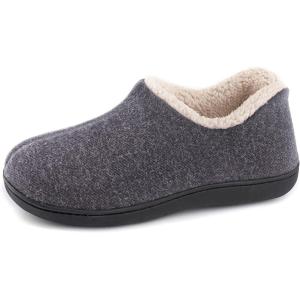 imageULTRAIDEAS Womens Indoor Loafer House Slippers with Memory Foam Ladies Warm Closed Back House Shoes with NonSlip Outdoor Rubber SoleGrey