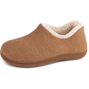 imageULTRAIDEAS Womens Indoor Loafer House Slippers with Memory Foam Ladies Warm Closed Back House Shoes with NonSlip Outdoor Rubber SoleSand