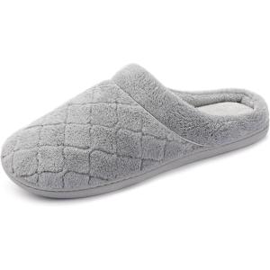 imageULTRAIDEAS Womens Indoor Terry Clog Slipper with Memory Foam SlipOn Ladies Comfy House Shoe with NonSlip Rubber SoleMedium Grey