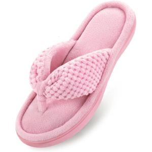imageULTRAIDEAS Womens Popcorn Flip Flop House Slipper with Memory FoamPink