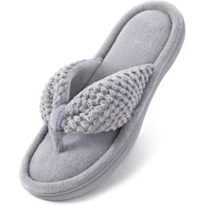 imageULTRAIDEAS Womens Popcorn Flip Flop House Slipper with Memory FoamSleet