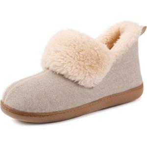 imageULTRAIDEAS Womens Warm Slippers with Back Ladies Slippers for Winter Cosy Bootie Furry SlipperParchment