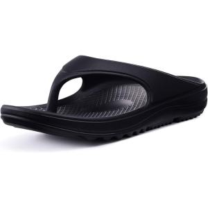 imageshevalues Orthopedic Sandals for Women Arch Support Recovery Flip Flops Pillow Soft Summer Beach ShoesBlack