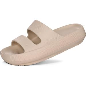imageshevalues Orthopedic Slide Sandals for Women with Arch Support Pillow Soft Recovery Slip on Sandals Lightweight Summer Cloud Slippers for Plantar FasciitisUpdate Sand
