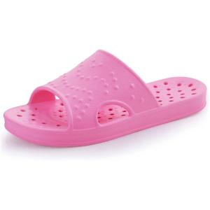 imageshevalues Shower Shoes for Women with Arch Support Quick Drying Pool Slides Lightweight Beach Sandals with Drain HolesHot Pink