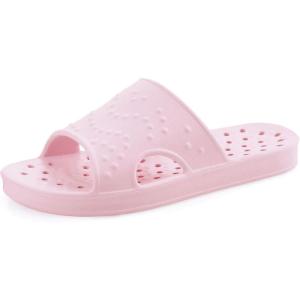 imageshevalues Shower Shoes for Women with Arch Support Quick Drying Pool Slides Lightweight Beach Sandals with Drain HolesPink