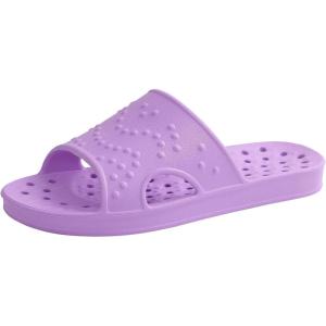 imageshevalues Shower Shoes for Women with Arch Support Quick Drying Pool Slides Lightweight Beach Sandals with Drain HolesPurple