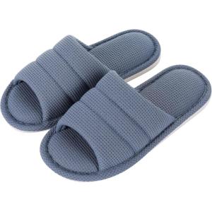 imageshevalues Summer House Slippers for Women Men Breathable Waffle Indoor Slippers Slipon Open Toe Home ShoesBlue