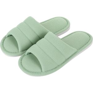 imageshevalues Summer House Slippers for Women Men Breathable Waffle Indoor Slippers Slipon Open Toe Home ShoesGreen