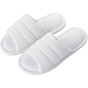 imageshevalues Summer House Slippers for Women Men Breathable Waffle Indoor Slippers Slipon Open Toe Home ShoesWhite